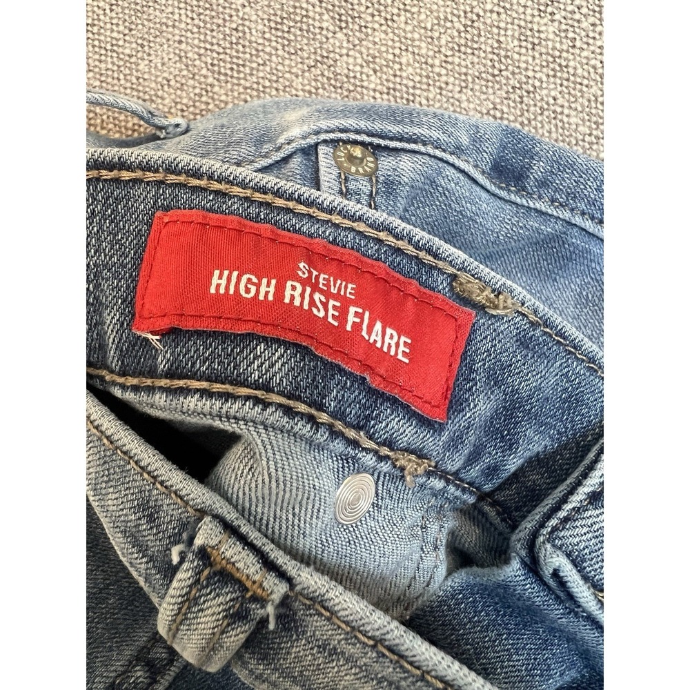 Lucky Brand Stevie High Rise Flare Jeans Women's 10/30 Light Wash Raw Hem - Picture 11 of 15